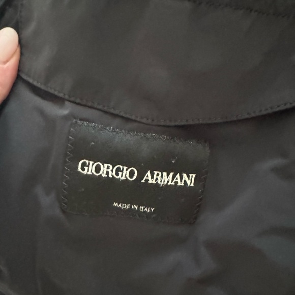 Unisex Giorgio Armani Nylon Jacket, Leather Piping detail size L (Italian 52) - Picture 6 of 16